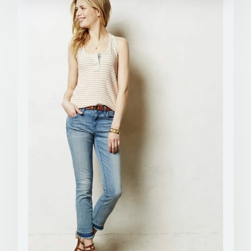 Anthropologie Sky Blue Cropped Jeans